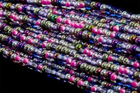 8/0 Violet Vagaries Mix Czech Seed Bead (20 Gm, 1/2 Kilo) #CSD154