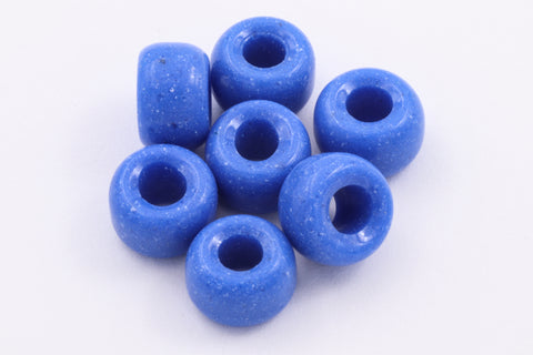 9mm Opaque Royal Blue Glass Crow Bead #CSX066