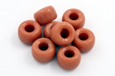 9mm Opaque Rust Glass Crow Bead #CSX075