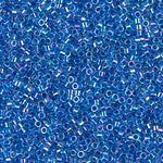 DB077- 11/0 Blue Lined Crystal AB Miyuki Delica Beads (50 Gm, 250 Gm)