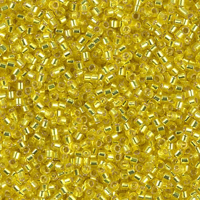 DB145- 11/0 Silver Lined Yellow Miyuki Delica Beads (50 Gm, 250 Gm)