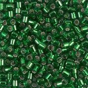 DBS046- 15/0 Silver Lined Green Miyuki Delica Beads (5 Gm, 50 Gm, 250 Gm)