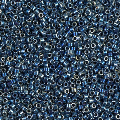 DB514- 11/0 Metallic Rainbow Midnight Blue Delica Beads