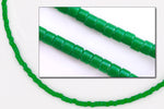 DB655- 11/0 Dyed Opaque Kelly Green Miyuki Delica Beads (10 Gm, 50 Gm, 250 Gm)