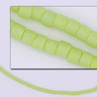 DBS876- 15/0 Matte Opaque Neon Green Iris Miyuki Delica Beads (5 Gm, 50 Gm, 250 Gm)