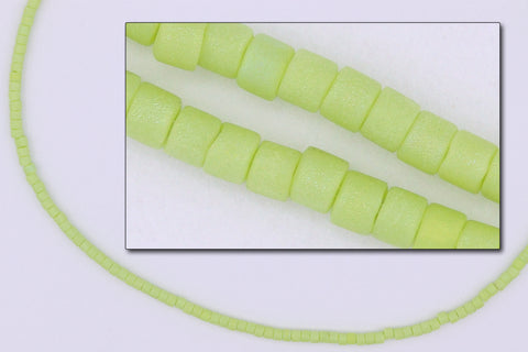 DBS876- 15/0 Matte Opaque Neon Green Iris Miyuki Delica Beads (5 Gm, 50 Gm, 250 Gm)