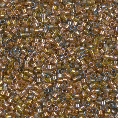 DB981- 11/0 Sparkling Lined Sand Dune Mix Miyuki Delica Beads (50 Gm, 250 Gm)