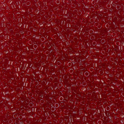 DB1102- 11/0 Transparent Dark Cranberry Miyuki Delica Beads (10 Gm, 50 Gm, 250 Gm)
