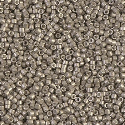 DB1159- 11/0 Galvanized Semi-Frosted Pewter Miyuki Delica Beads (50 Gm, 250 Gm)