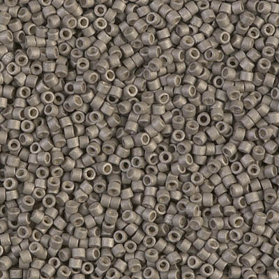 DB1169- 11/0 Galvanized Matte Pewter Miyuki Delica Beads (50 Gm, 250 Gm)