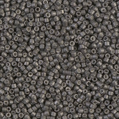 DB1175- 11/0 Galvanized Matte Graphite Miyuki Delica Beads (50 Gm, 250 Gm)