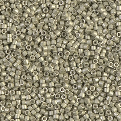 DB1181- 11/0 Galvanized Semi-Frosted Aloe Miyuki Delica Beads (50 Gm, 250 Gm)