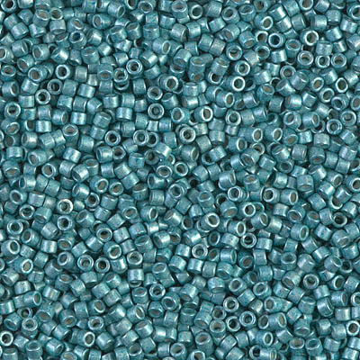 DB1183- 11/0 Galvanized Semi-Frosted Dark Aqua Miyuki Delica Beads (50 Gm, 250 Gm)