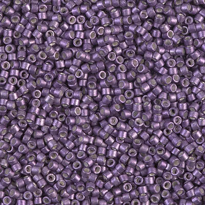 DB1185- 11/0 Galvanized Semi-Frosted Eggplant Miyuki Delica Beads (50 Gm, 250 Gm)