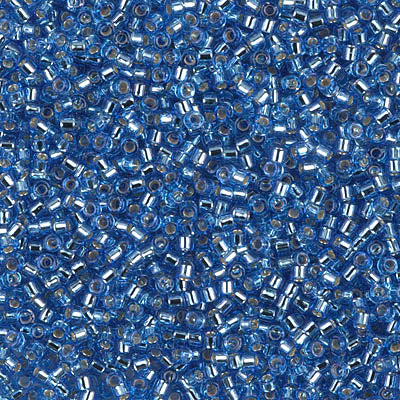 DB1210- 11/0 Silver Lined Azure Miyuki Delica Beads (50 Gm, 250 Gm)