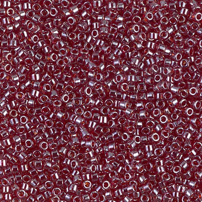 DB1222- 11/0 Transparent Dark Cranberry Luster Miyuki Delica Beads (50 Gm, 250 Gm)