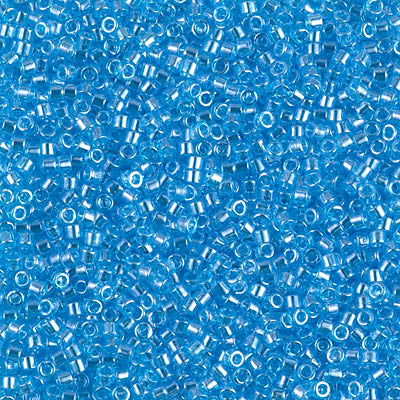DB1229- 11/0 Transparent Ocean Blue Luster Miyuki Delica Beads (50 Gm, 250 Gm)