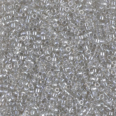 DB1231- 11/0 Transparent Gray Mist Luster Miyuki Delica Beads (50 Gm, 250 Gm)