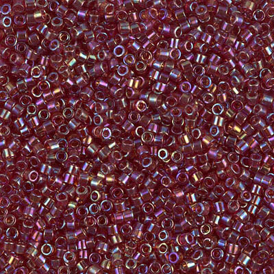 DB1242- 11/0 Transparent Dark Cranberry AB Miyuki Delica Beads (50 Gm, 250 Gm)