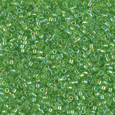 DB1246- 11/0 Transparent Lime AB Miyuki Delica Beads (50 Gm, 250 Gm)