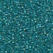 DBS1248- 15/0 Transparent Caribbean Teal AB Miyuki Delica Beads (5 Gm, 50 Gm, 250 Gm)