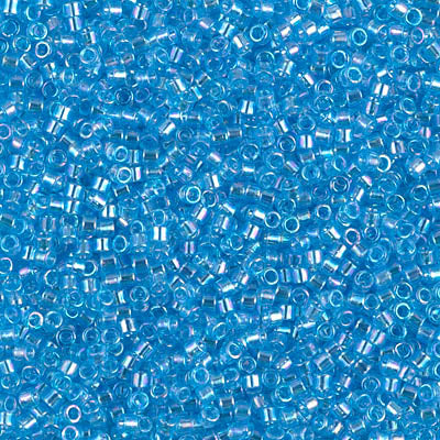 DB1249- 11/0 Transparent Ocean Blue AB Miyuki Delica Beads (50 Gm, 250 Gm)