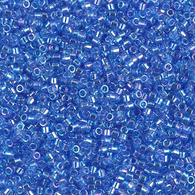 DB1250- 11/0 Transparent Azure AB Miyuki Delica Beads (50 Gm, 250 Gm)