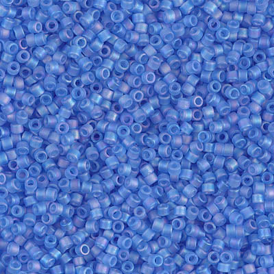 DB1285- 11/0 Matte Transparent Azure AB Miyuki Delica Beads (50 Gm, 250 Gm)