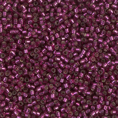 DB1342- 11/0 Dyed Silver Lined Raspberry Miyuki Delica Beads (50 Gm, 250 Gm)