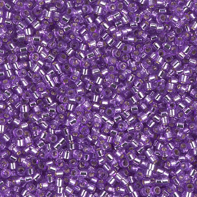 DB1343- 11/0 Dyed Silver Lined Lilac Miyuki Delica Beads (50 Gm, 250 Gm)