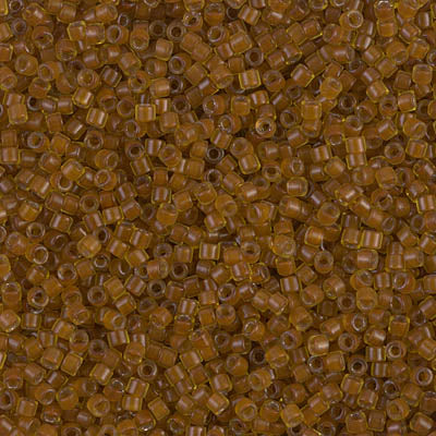 DB1391- 11/0 Mustard Lined Amber Miyuki Delica Beads (50 Gm, 250 Gm)