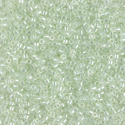 DB1474- 11/0 Transparent Pale Green Mist Luster Miyuki Delica Beads (50 Gm, 250 Gm)