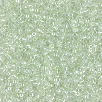 DB1474- 11/0 Transparent Pale Green Mist Luster Miyuki Delica Beads (50 Gm, 250 Gm)