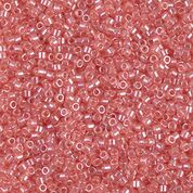 DB1481- 11/0 Transparent Salmon Luster Miyuki Delica Beads (50 Gm, 250 Gm)