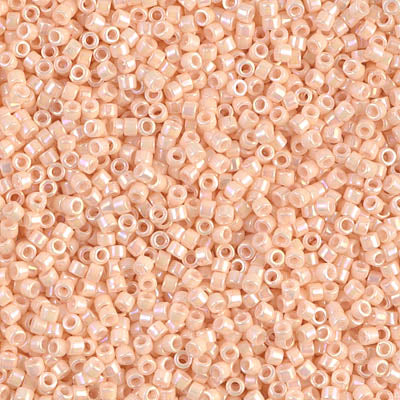 DB1502- 11/0 Opaque Light Peach AB Miyuki Delica Beads (50 Gm, 250 Gm)