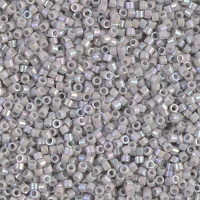 DB1508- 11/0 Opaque Light Smoke AB Miyuki Delica Beads (50 Gm, 250 Gm)