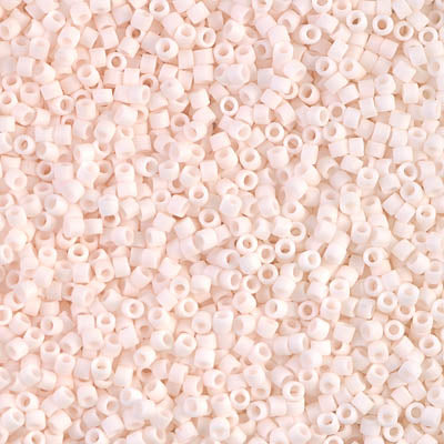 DB1510- 11/0 Matte Opaque Bisque White Miyuki Delica Beads (10 Gm, 50 Gm, 250 Gm)