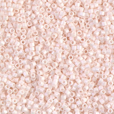 DB1520- 11/0 Matte Opaque Bisque White AB Miyuki Delica Beads (50 Gm, 250 Gm)