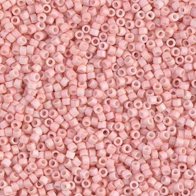 DB1523- 11/0 Matte Opaque Light Salmon AB Miyuki Delica Beads (50 Gm, 250 Gm)