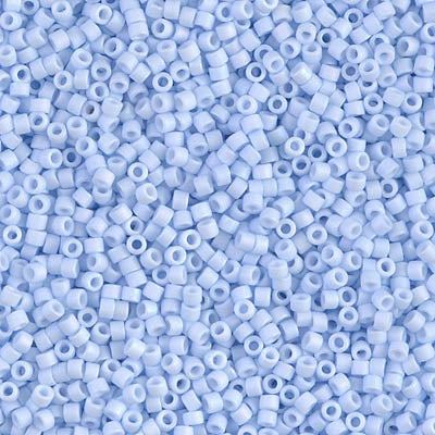 DB1527- 11/0 Matte Opaque Light Sky Blue AB Miyuki Delica Beads (50 Gm, 250 Gm)