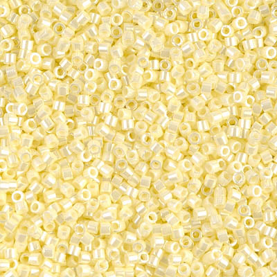 DB1531- 11/0 Opaque Pale Yellow Ceylon Miyuki Delica Beads (50 Gm, 250 Gm)