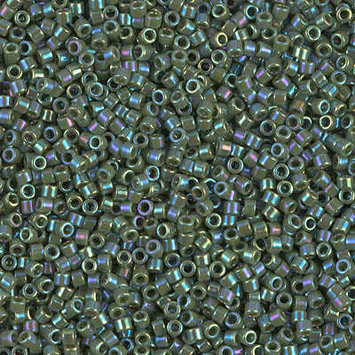 DB1575- 11/0 Opaque Avocado AB Miyuki Delica Beads (50 Gm, 250 Gm)
