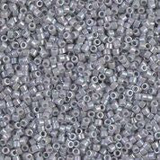 DB1579- 11/0 Opaque Ghost Gray AB Miyuki Delica Beads (50 Gm, 250 Gm)