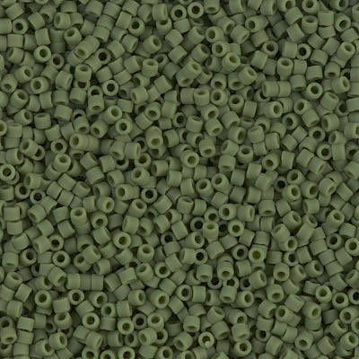 DB1585- 11/0 Matte Opaque Avocado Miyuki Delica Beads (50 Gm, 250 Gm)