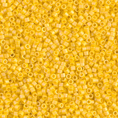 DB1592- 11/0 Matte Opaque Canary AB Miyuki Delica Beads (50 Gm, 250 Gm)