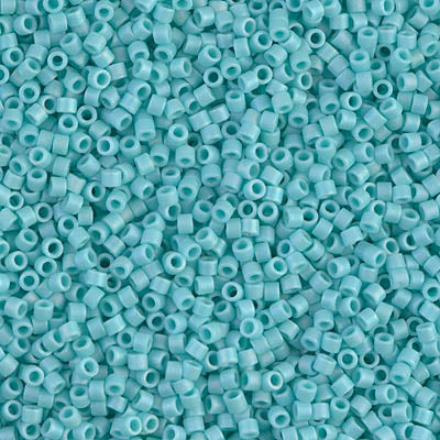 DB1595- 11/0 Matte Opaque Sea Opal AB Miyuki Delica Beads (50 Gm, 250 Gm)