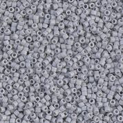 DB1598- 11/0 Matte Opaque Ghost Gray AB Miyuki Delica Beads (50 Gm, 250 Gm)
