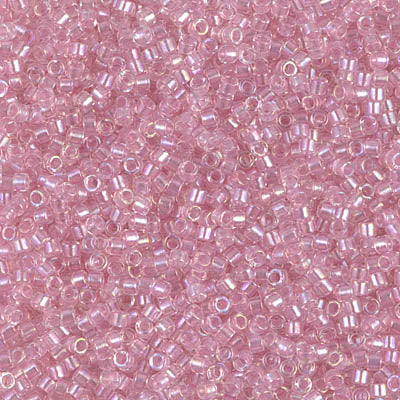 DB1673- 11/0 Pearl Lined Transparent Pink AB Miyuki Delica Beads (50 Gm, 250 Gm)