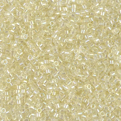 DB1676- 11/0 Pearl Lined Transparent Pale Yellow AB Miyuki Delica Beads (50 Gm, 250 Gm)