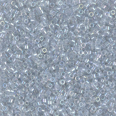 DB1677- 11/0 Pearl Lined Transparent Pale Gray AB Miyuki Delica Beads (50 Gm, 250 Gm)